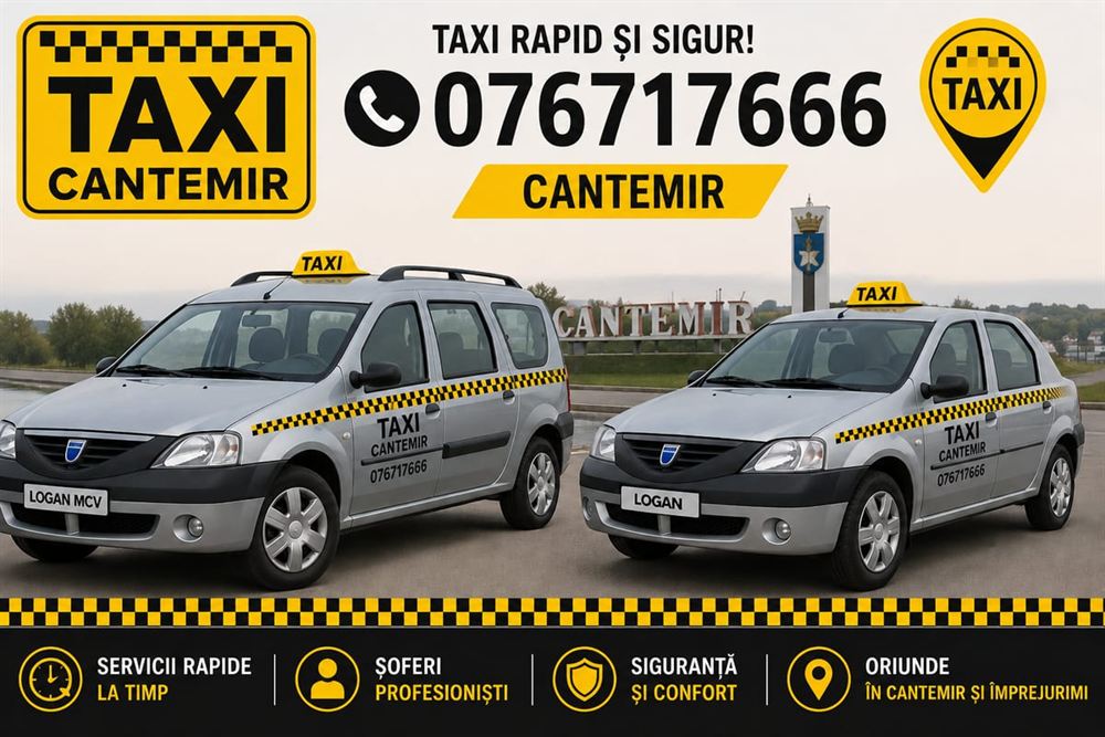 Taxi Cantemir — non-stop 24/7, 076 717 666